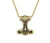 Hip Hop Quake hanger kettingen voor mannen Noordse Vikings retro etnische luxe ketting roestvrijstalen Cubaanse ketens sieraden 9437797