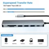 Hubs Trumsoon USB C Hub Type C Gigabit Ethernet 4K HDMICompatible VGA SD TF USB 3.0 for MacBook iPhone 15 Samsung S21 Dex Switch