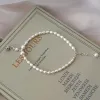 Cavigliere Ashiqi Real Natural Freshwater Pearl 925 Sterling Silver Bell Anklet Fashion Anklet per le donne