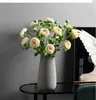 Vaser modern hemdekoration vas enkel keramisk handmålad prydnad vit blomma arrangemang vardagsrum matbord