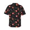 Chemises décontractées pour hommes chemises de plage d'art rouge hommes imprimé animal sauvage imprimé hawaïen à manches courtes graphiques classiques chouses surdimensionnées idée cadeau
