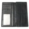 Portfele mężczyźni długi czysty czarny 100% oryginalny skórzany portfel męski karta kredytowa ręczna torebka podróżna