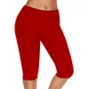 Active Pants Elastic midja cykel sport shorts kvinnor yoga snabb torr 3/4 löpande byxa kvinnliga skörd gym leggings fitness tights 2024