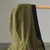 Giacche da uomo Trench a metà lunghezza rivestimento trapuntato trapuntato caldo giacca berretto di cotone vintage verde americano con cappuccio