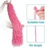Pink Synthetic Faux Locs Crochet Hair For Black Women Soft Goddess Nu Locs Braiding Hair Dreadlocks Hair 240409