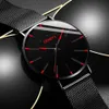 2020 New Fashion Ginevra copre la semplice rete commerciale maschile e femminile con quarzo orologio