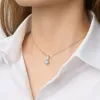 ネックレスAnziw New Women's Necklace 2Ct D Color Moissaniteドロップネックレス