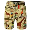 Men's Shorts African Men Beach Summer Swimwear Surfing Board Quick Dry Casual Sportwear Swimming Trunks Boy