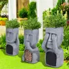 Hear Speak No Evil Garden Easter Island Statues Creative Garden Sculpture Outdoor Garden Decoration 240418