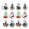 Party Decoration 12PCS Christmas Baubles Ornaments Clear Holiday Ornament Tree Decor Shatterproof Decorative Ball Set Supplie