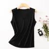 Camisoles Tanks Natural Mulberry Silk Strap Top Women High Quality Solid V-Neck Vest Sleeveless Tank Tops Lady Camisole Sleepwear