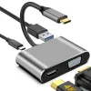 Hubs Typec till HDMicompatible 4K VGA USB C 3.0 Hub -adapter för bok Nintendo Samsung S9 Dex Huawei P20 Xioami 10 TV