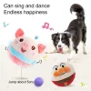 Toys Active Moving Pet Plush Toy Music Vibration Humpeln Ball quietschende Bewegung für kleine mittelgroße Hunde Dropshipping