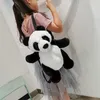 Sacs d'école Cartoon Panda Children's Plux Backpack mignon garçon et fille de poupée