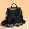 High End Niche Backpack for Women Fashion Trend Hot Diamond Shoulder Bag for Women Multifunctional Leather Backpack 240415