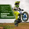 Lights Lightweight Electric Dirt Bike for Kids, 150/250W Up to 10/12MPH, 24V Detachable Battery, HandOperated Dual Brakes ElectricBike