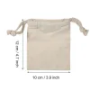 Bags 1Pc Cotton Drawstring Storage Bag Christms Wedding Gift DIY Plain Pouch Reusable Home Organize Dustbag 15*20 22*28 30*40 10*12