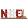 装飾的な置物1/2/4PCS木製クリスマスオーナメントサンタクロース雪だるま雪だるまの装飾ホームテーブルクリスマス年のメリーデコレーション