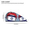 タオルアートセクシーな唇の舌イスラエル旗ヘアバスヘッドターバンラップクイックドライ
