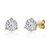 Stud 2 carat d couleur Moisanite Diamond Boucles d'oreilles Jaune Gold 925 STERLING Silver for Women Girls FashionStud Effi22216d