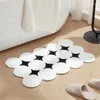 Tapetes de banho inyahome black e branco pontos banheiro tapete de banheiro cozinha tape de tape