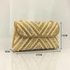 Exquise Gold Purse Luxury Designer Handtassen Hoogwaardige driehoek Pearl Bag Kleur Contrast Avondtassen 240418