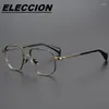 Sonnenbrillen Rahmen reine Titanium Doppelstrahl Pilot Brillenrahmen Männer Luxusoptik Brille Männliche Gradient Brillen Myopie Rezept