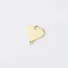 Halsband 30pc 13*14mm Rose Gold Color Mirror Polish Heart Connector Charm Pendant för DIY Halsband Handgjorda smycken som gör grossist