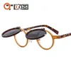 T307 Outu New Round Frame Punk Doppelschicht Flip für Männer Frauen Motorrad trendy und personalisierte Sonnenbrille