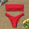 Moda de banho feminina Sexy Bikini preto sets Tankini Swimsuit com o ombro frio Bra High Fork Briefs Beach Facation Fashion