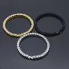 Hip Hop Jewelry Full Rhinestones 5mm Tennis Chains, A Row of Bracelets, Men's Fashion Trend Bracelets