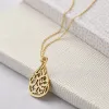 Naszyjniki „bądź i to jest” naszyjnik arabski kaligrafia wisiorek dla kobiet islamska kaligrafia stali nierdzewna arabska eid alfitr biżuteria prezent biżuterii