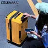 Luggage COLENARA High Quality Luggage PC Oversized Capacity Trolley Case Ladies Cart Type Travel Bag Men with Wheels Rolling Suitcase