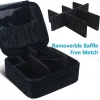 Bolsas de armazenamento portáteis com divisores ajustáveis para o organizador de beleza cosmética da ferramenta de unhas de grande capacidade