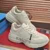 AAA+Kalite Rhyton Ayakkabı Kadın Topuklar Elbise Ayakkabıları Erkek Kadınlar Günlük GICC Çok Molor Trainers Vintage Chaussures Platform Spor Sneaker Çilek Gai Chaussures