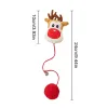 Jouets chats de Noël en peluche toys mignon dessin animé santa claus poupée de cerf avec bell chaton des bâtons interactifs