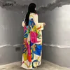 Kimono Africa Summer Boho Print Beach Outfit for Women Cover-Up Long Coat Maxi Dress Elegant