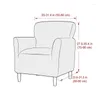 Krzesło obejmują Elastyczne super miękkie srebrne aksamitne okładka do salonu fotela sliźniacze pojedyncza sofa