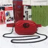 ウエストバッグ高級デザイナーチェストバッグ高品質の赤い調整可能なチェーンショルダーバッグファッションメン女性クロスボディバッグレザーベルトバッグミニファニーパックデザイナーバッグ