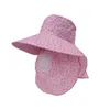 Cappelli larghi brim Summer Sun protezione UV escursionistica da campeggio Visor Donne Cappello Fisherman Rimovibile Cap Capite di sede uomini che cacciano la pesca all'aperto A7N6