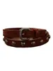 Ins Style Celebrity Matching Women's Belt, Bunk Style Rivet Belt, Women's Style Metal Rivet Pants Belt 240315