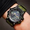 Iced Out Watch Sports Digital Quartz Men's Watch Full Function World Time Time LED LED AUTO LEVING Light 1000 Série