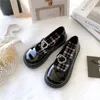 Casual Shoes Japanese Lolita Pu Leather Female Students Korean Retro Soft Girl Cute Jk Uniform Black Kawaii Anime Cosplay Shoe