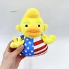 Забавный Трамп Американский флаг мультфильм фаршированный животный кукол утка плюшевая игрушка 0422