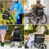 バッグ車椅子アームレストサイドストレージバッグ防水車椅子ポーチ大容量のポータブルポータブルほとんどのウォーキングホイールに適しています