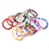 Bracelets 200Pcs/Box 8MM Bracelets Stone Colorful Beading Mixed Glass Crack Round Beads for Jewelry Making DIY Charms Bracelet Necklace