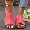 Casual Shoes Platform Women Sandals Summer Wedges Peep Toe Beach Slingback 2024 Mysig Walking Sewing Thread Zapatos Mujer Slides