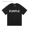 Designer Purple Shirt Brand T-shirts Mens Women T S M L XL 2024 Nieuwe stijl Kleding Grafische tee Us Size S-XL 98NI