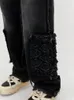 Kadın Kot Kış Trendi Karanlık Estetik Gotik Pantolon Kadınlar İçin Pantolon Kız Yıpranmış Püsküller Goth Punk Yırtık Sokak Giyim Giysileri