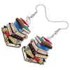 Autre WEVENI acrylic livre Pile Drop Bonques d'oreilles Boucles d'oreilles Noveaux d'école Bijoux pour les femmes Kids Teacher Retour à l'école Cadeaux 240419